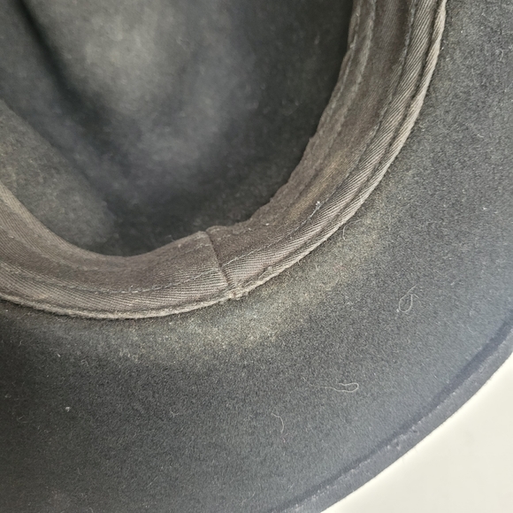 Black felted fedora hat - Picture 10 of 11